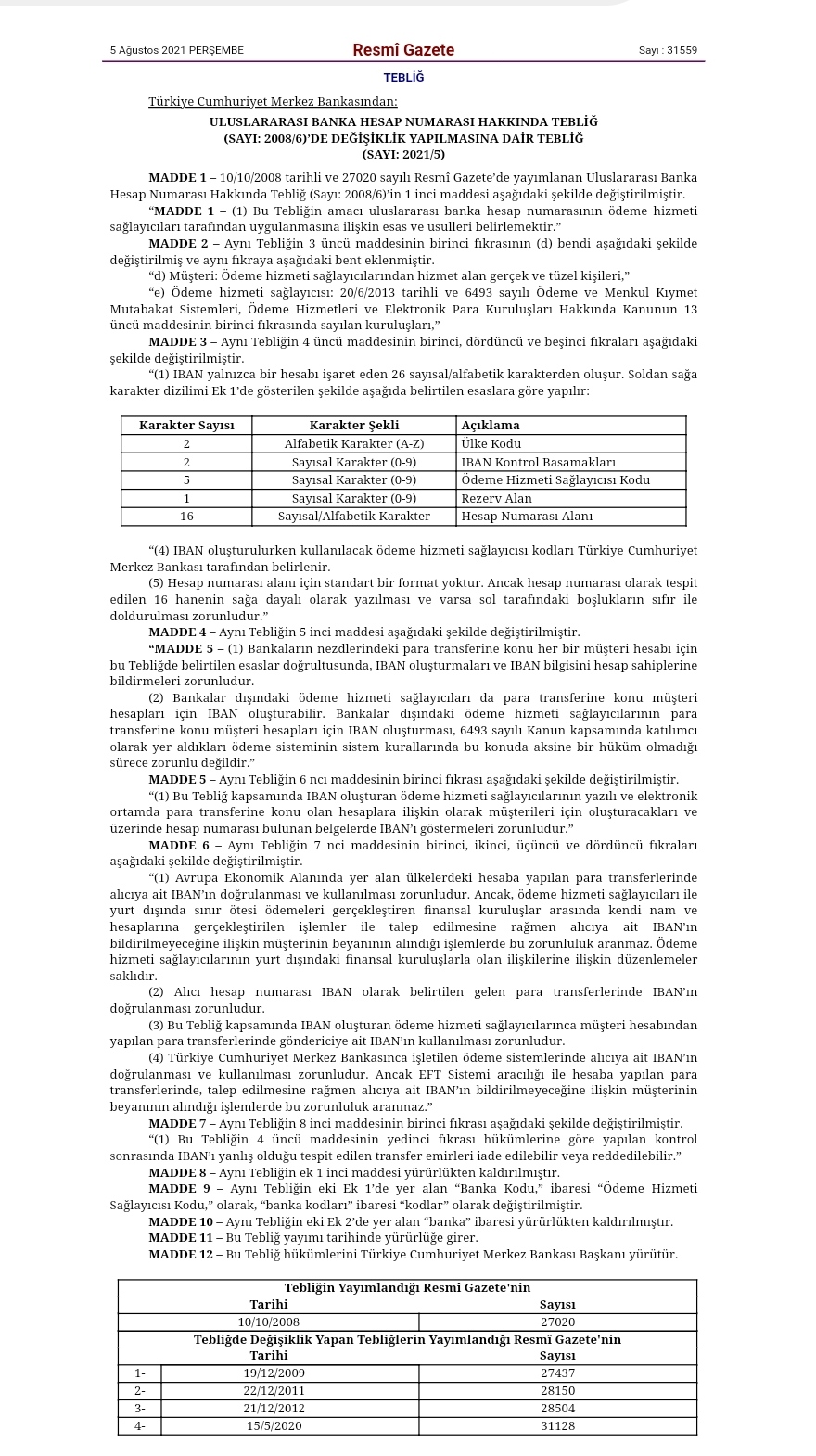 Ödeme Hizmeti Sağlayıcılar artık IBAN ile işlem yapabilecek