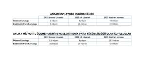 Ödeme Kuruluşu ve Elektronik Para Kuruluşlarının Asgari Özkaynak tutarları güncellendi
